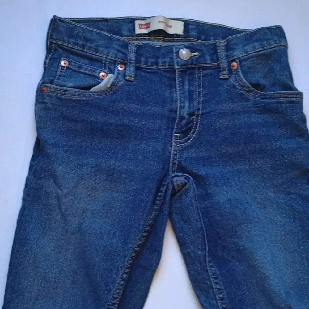 Kids Size 12 Levi's Classic 511 Slim Boys Straight Leg Blue Jeans Medium Wash